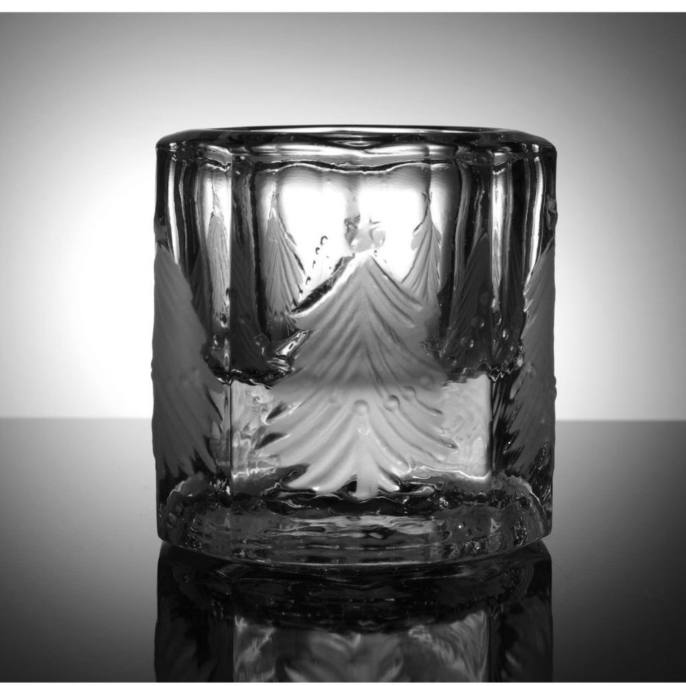Glass Candle Holder  3" Height